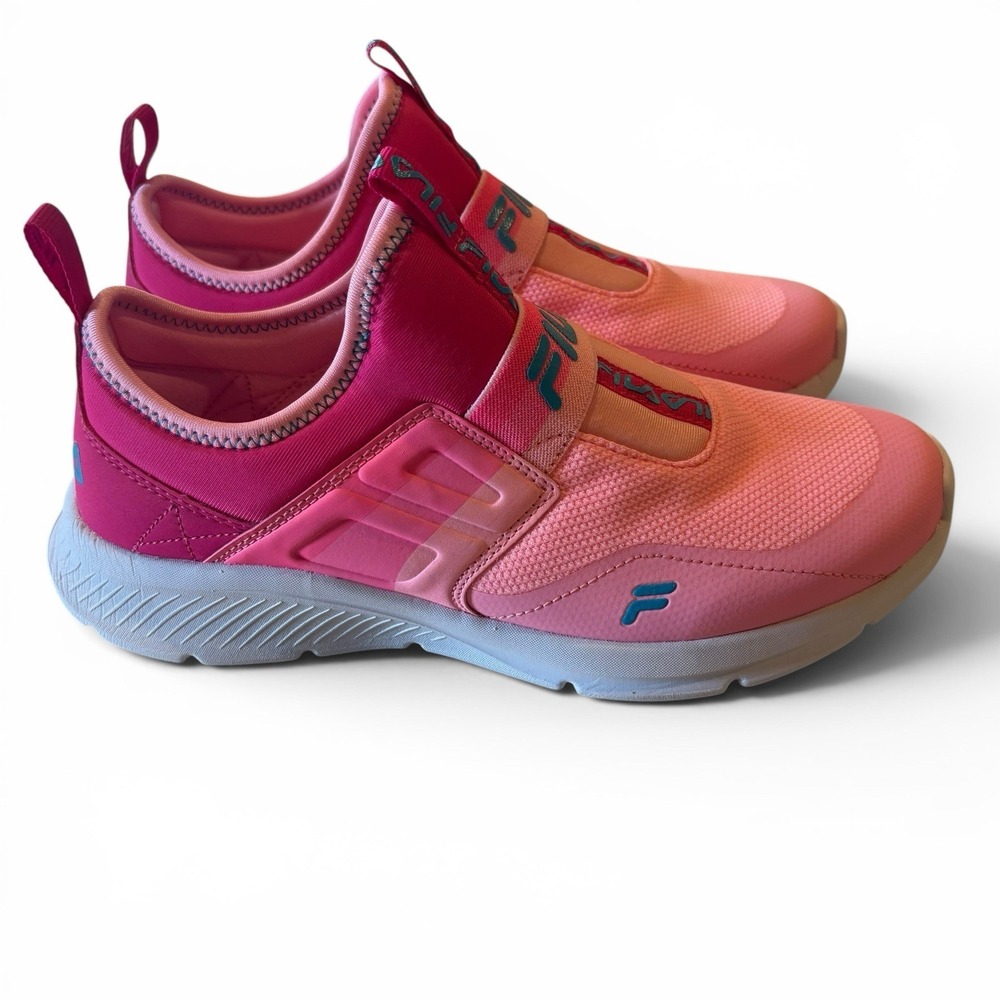 FILA‎ Landbuzzer Ombre Big Girls Running Shoes Size 6Y Pink Slip On